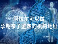 阿拉尔可以做孕期亲子鉴定的机构地址