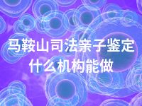 马鞍山司法亲子鉴定什么机构能做