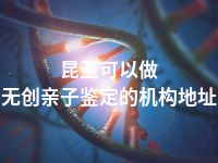 昆玉可以做无创亲子鉴定的机构地址