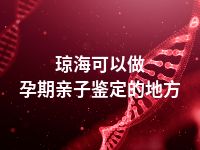 琼海可以做孕期亲子鉴定的地方