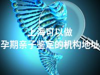 上海可以做孕期亲子鉴定的机构地址