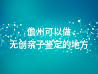 儋州可以做无创亲子鉴定的地方