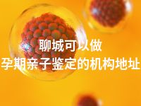 聊城可以做孕期亲子鉴定的机构地址