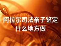 阿拉尔司法亲子鉴定什么地方做