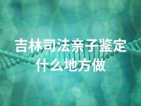吉林司法亲子鉴定什么地方做