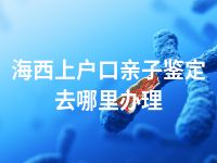 海西上户口亲子鉴定去哪里办理