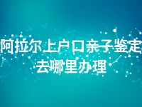 阿拉尔上户口亲子鉴定去哪里办理