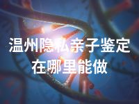 温州隐私亲子鉴定在哪里能做