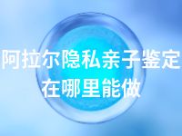 阿拉尔隐私亲子鉴定在哪里能做
