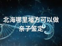 北海哪里地方可以做亲子鉴定
