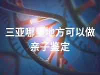 三亚哪里地方可以做亲子鉴定