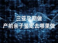 三亚孕期做产前亲子鉴定去哪里做