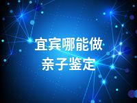 宜宾哪能做亲子鉴定