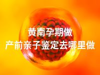 黄南孕期做产前亲子鉴定去哪里做