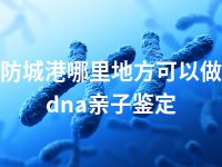 防城港哪里地方可以做dna亲子鉴定