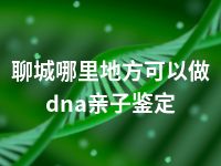 聊城哪里地方可以做dna亲子鉴定