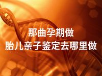 那曲孕期做胎儿亲子鉴定去哪里做