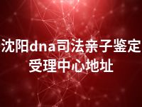 沈阳dna司法亲子鉴定受理中心地址