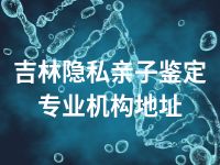 吉林隐私亲子鉴定专业机构地址