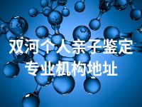双河个人亲子鉴定专业机构地址