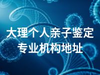 大理个人亲子鉴定专业机构地址