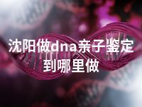 沈阳做dna亲子鉴定到哪里做