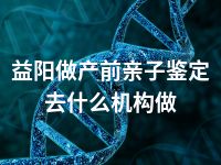 益阳做产前亲子鉴定去什么机构做