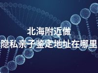 北海附近做隐私亲子鉴定地址在哪里