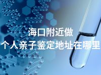 海口附近做个人亲子鉴定地址在哪里