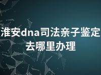 淮安dna司法亲子鉴定去哪里办理