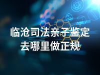 临沧司法亲子鉴定去哪里做正规