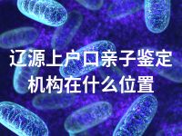 辽源上户口亲子鉴定机构在什么位置