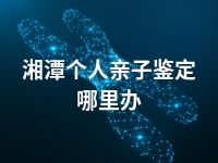 湘潭个人亲子鉴定哪里办