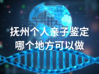 抚州个人亲子鉴定哪个地方可以做