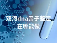 双河dna亲子鉴定在哪能做