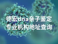 德宏dna亲子鉴定专业机构地址查询