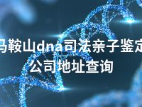 马鞍山dna司法亲子鉴定公司地址查询