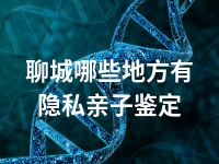 聊城哪些地方有隐私亲子鉴定