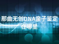 那曲无创DNA亲子鉴定在哪里