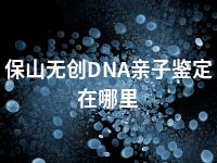 保山无创DNA亲子鉴定在哪里