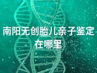 南阳无创胎儿亲子鉴定在哪里
