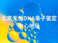 北京无创DNA亲子鉴定中心地址
