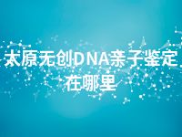 太原无创DNA亲子鉴定在哪里