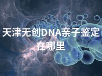 天津无创DNA亲子鉴定在哪里