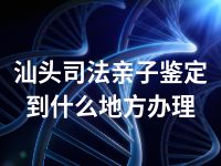 汕头司法亲子鉴定到什么地方办理