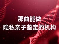 那曲能做隐私亲子鉴定的机构