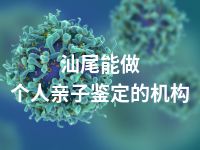 汕尾能做个人亲子鉴定的机构