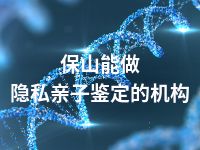 保山能做隐私亲子鉴定的机构