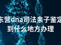 东营dna司法亲子鉴定到什么地方办理