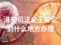 淮安司法亲子鉴定到什么地方办理